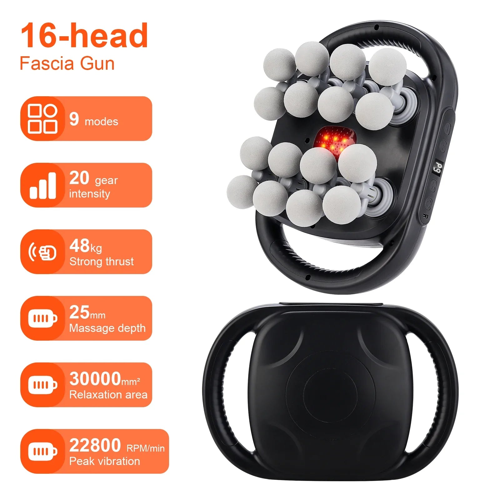 Solfix 16-Head Deep Tissue Body Massager Gun