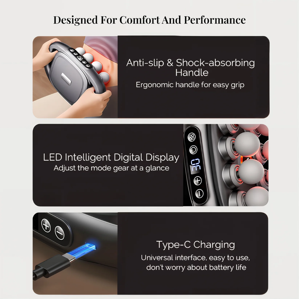 Solfix 16-Head Deep Tissue Body Massager Gun